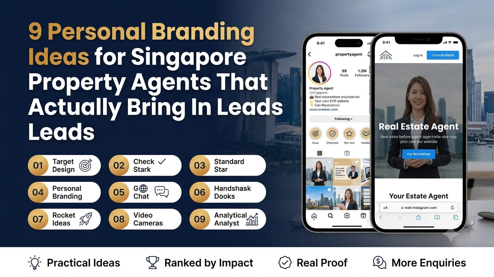 Colourful Singapore residential towers, representing a property agent personal brand