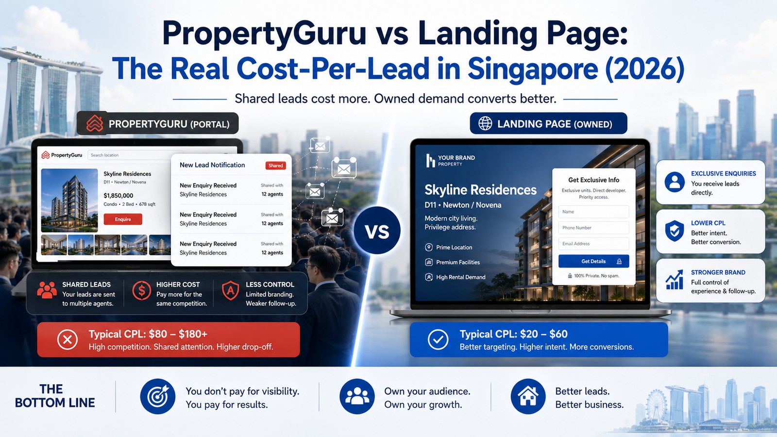 PropertyGuru vs Your Own Landing Page: Real Cost-Per-Lead — article cover