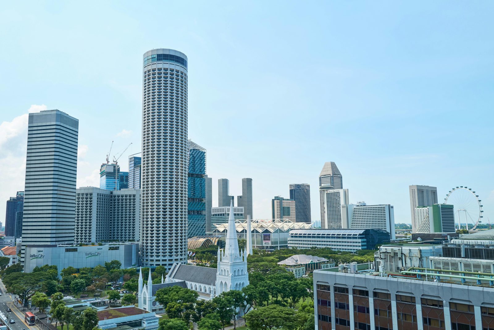 Cluster of Singapore condominium towers